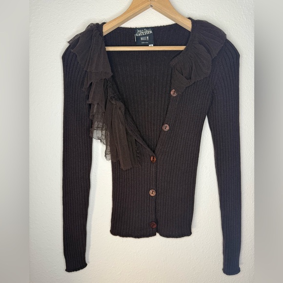 Vintage Jean Paul Gaultier Wool Cardigan size S - Picture 1 of 4